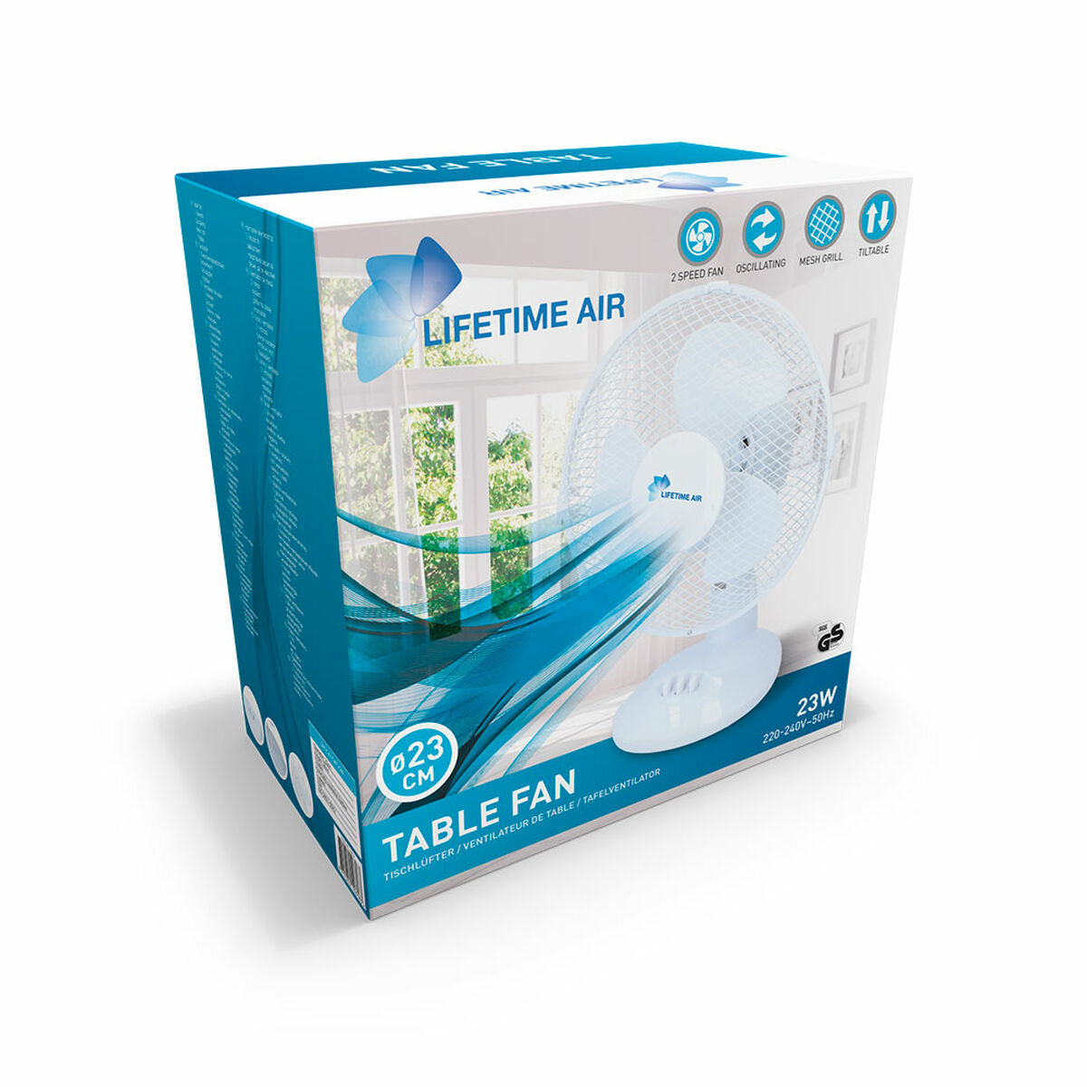 Bordsfläkt Lifetime Vit 22 W 27 x 21 x 35,2 cm finns hos Aktivcamping