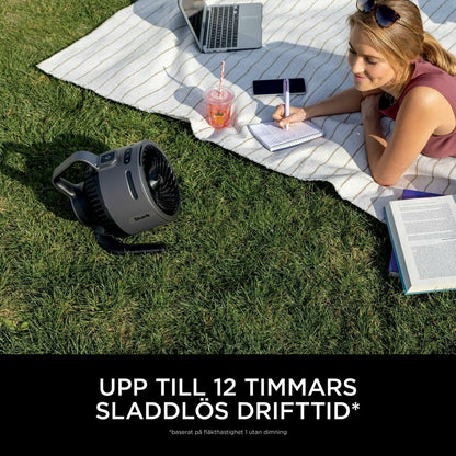Bordsfläkt Shark Grå - Batteridrift och Elnät finns hos Aktivcamping