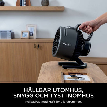 Bordsfläkt Shark Grå - Batteridrift och Elnät finns hos Aktivcamping