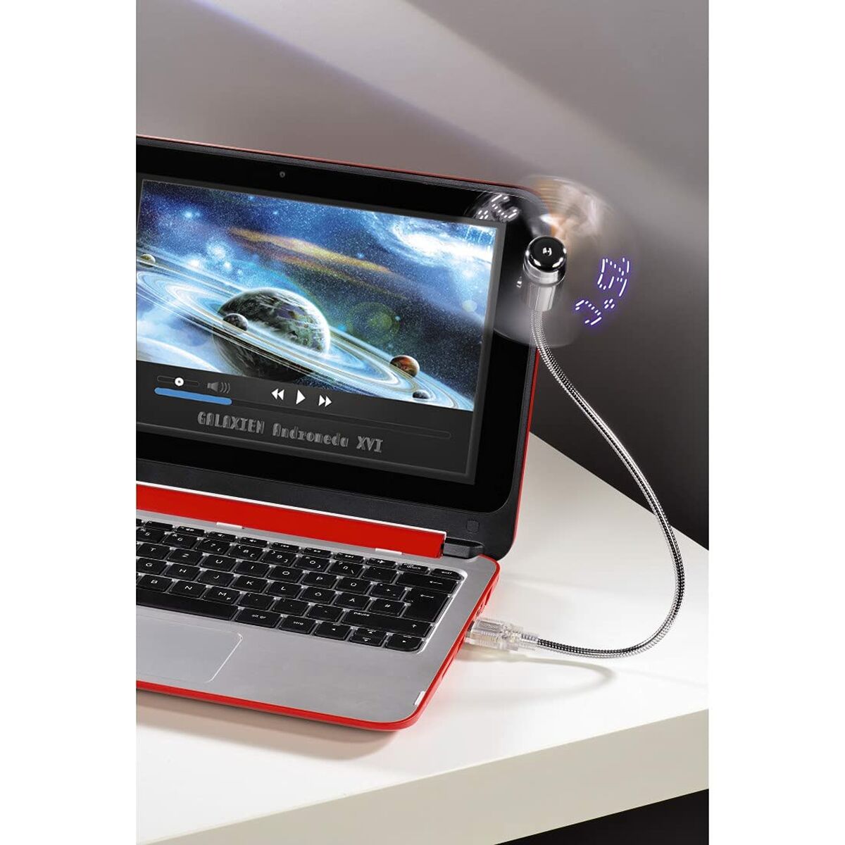 Bordsfläkt USB Hama 00012170 Silvrig - finns hos Aktivcamping