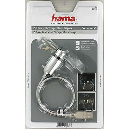 Bordsfläkt USB Hama 00012170 Silvrig - finns hos Aktivcamping