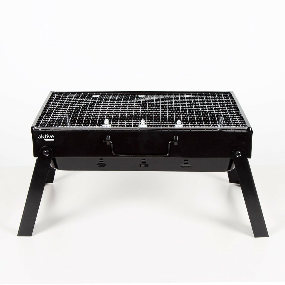 Bärbar Grill Aktive Rektangulär Svart 50 x 23 x 30 cm (2 antal) - finns hos Aktivcamping