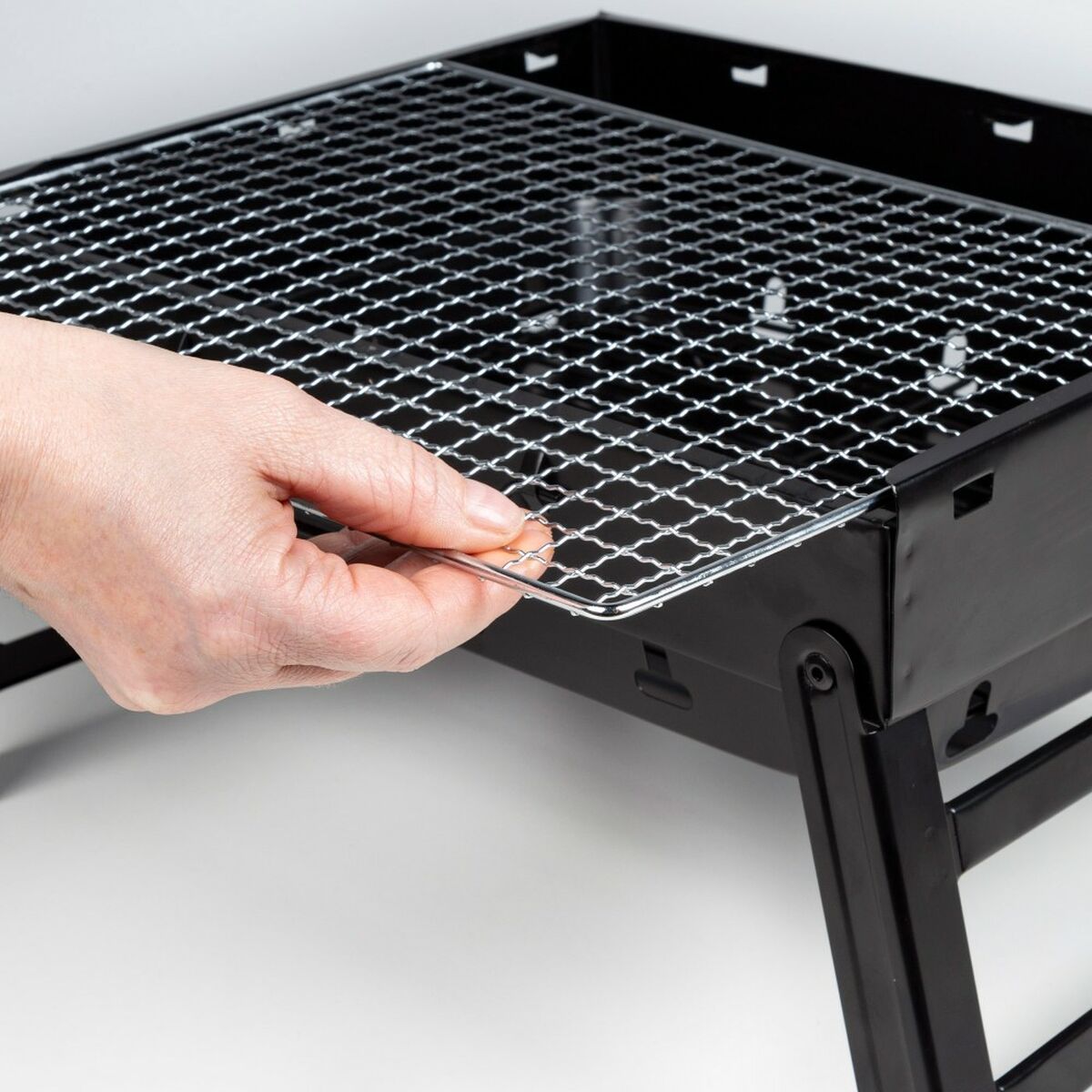 Bärbar Grill Aktive Rektangulär Svart 50 x 23 x 30 cm (2 antal) - finns hos Aktivcamping