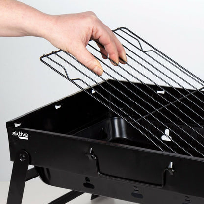 Bärbar Grill Aktive Rektangulär Svart 50 x 23 x 30 cm (2 antal) - finns hos Aktivcamping