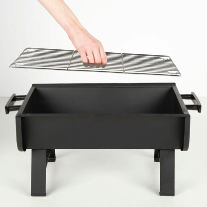 Bärbar Grill Aktive Stål 45 x 25 x 30 cm Svart (2 antal) - finns hos Aktivcamping