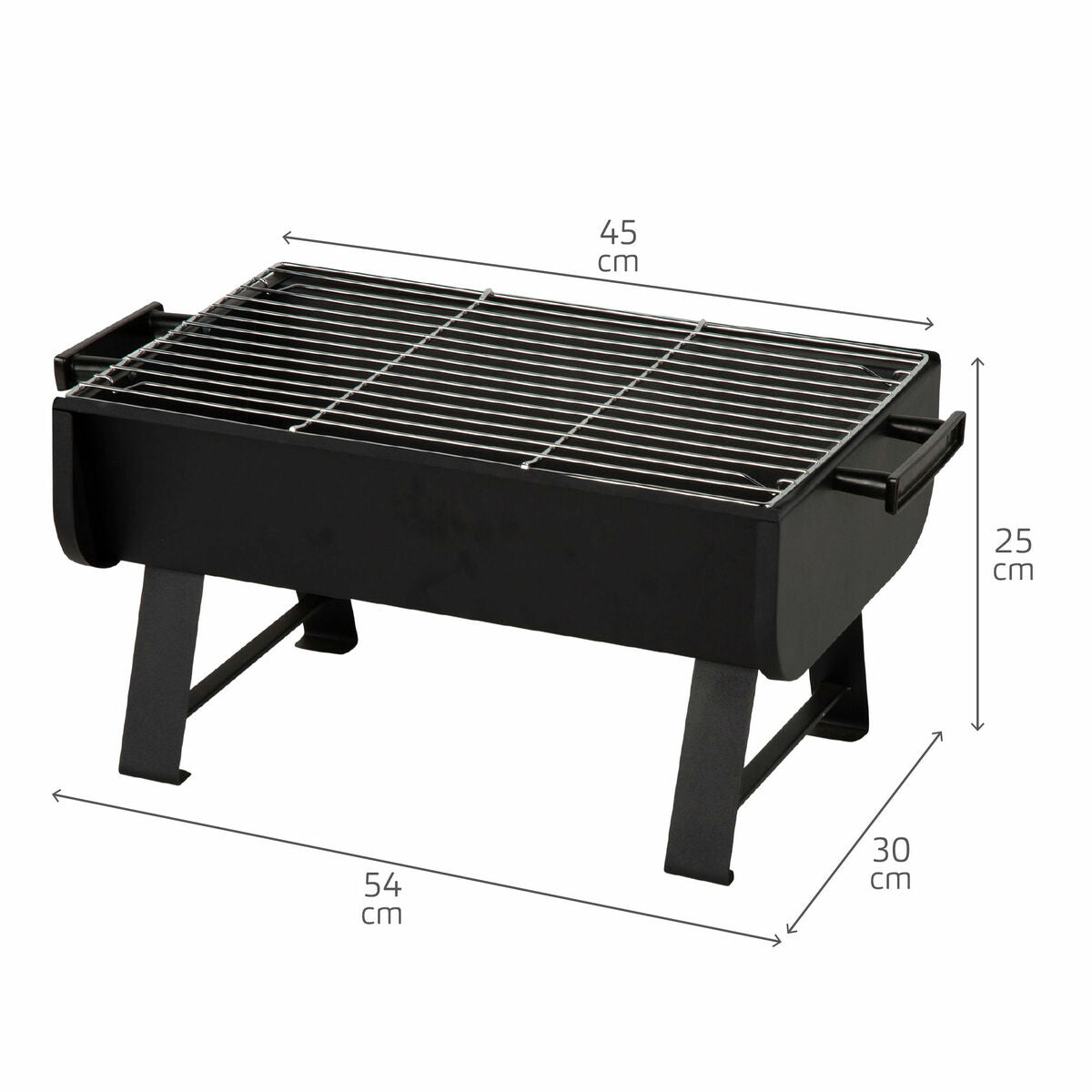 Bärbar Grill Aktive Stål 45 x 25 x 30 cm Svart (2 antal) - finns hos Aktivcamping