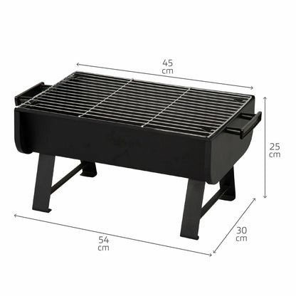 Bärbar Grill Aktive Stål 45 x 25 x 30 cm Svart (2 antal) - finns hos Aktivcamping