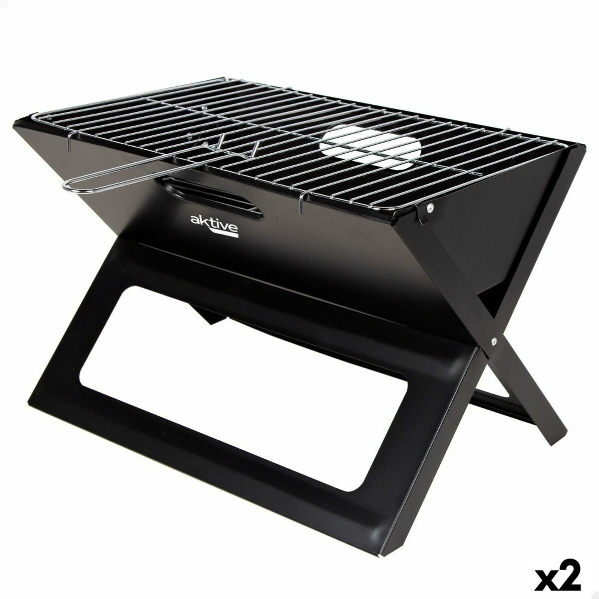 Bärbar Grill Aktive Svart Stål Järn 45 x 30 x 29 cm finns hos Aktivcamping