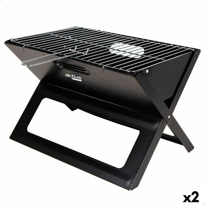Bärbar Grill Aktive Svart Stål Järn 45 x 30 x 29 cm finns hos Aktivcamping