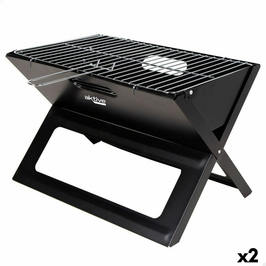 Bärbar Grill Aktive Svart Stål Järn 45 x 30 x 29 cm finns hos Aktivcamping
