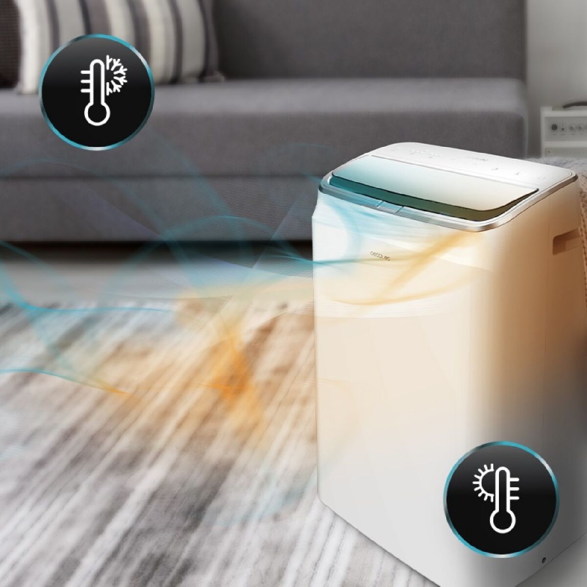 Bärbar Luftkonditionering Cecotec ForceClima 12800 Soundless Heating Connected A 1340 W Vit finns hos Aktivcamping