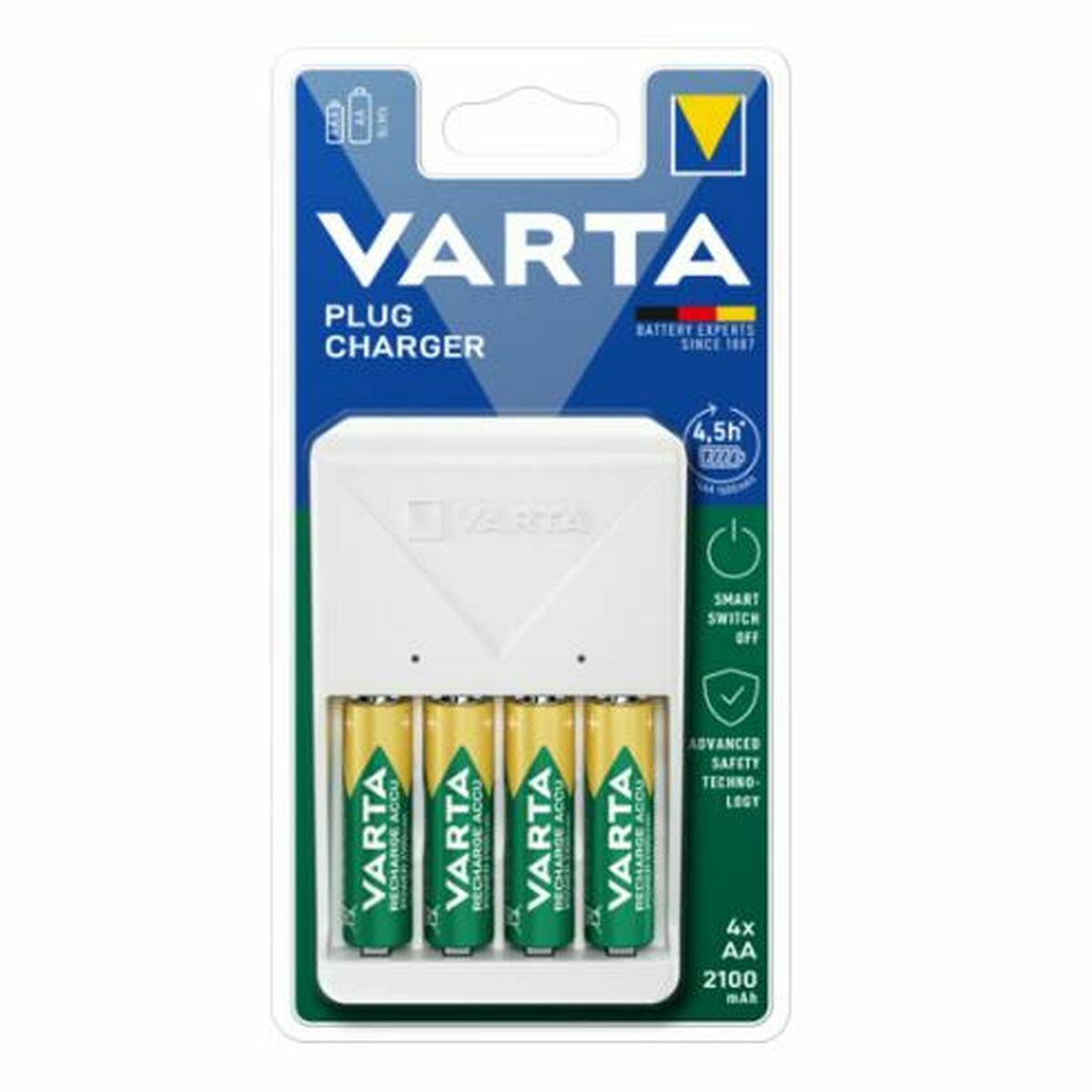 Bärbar batteriladdare med batterier Varta finns hos Aktivcamping