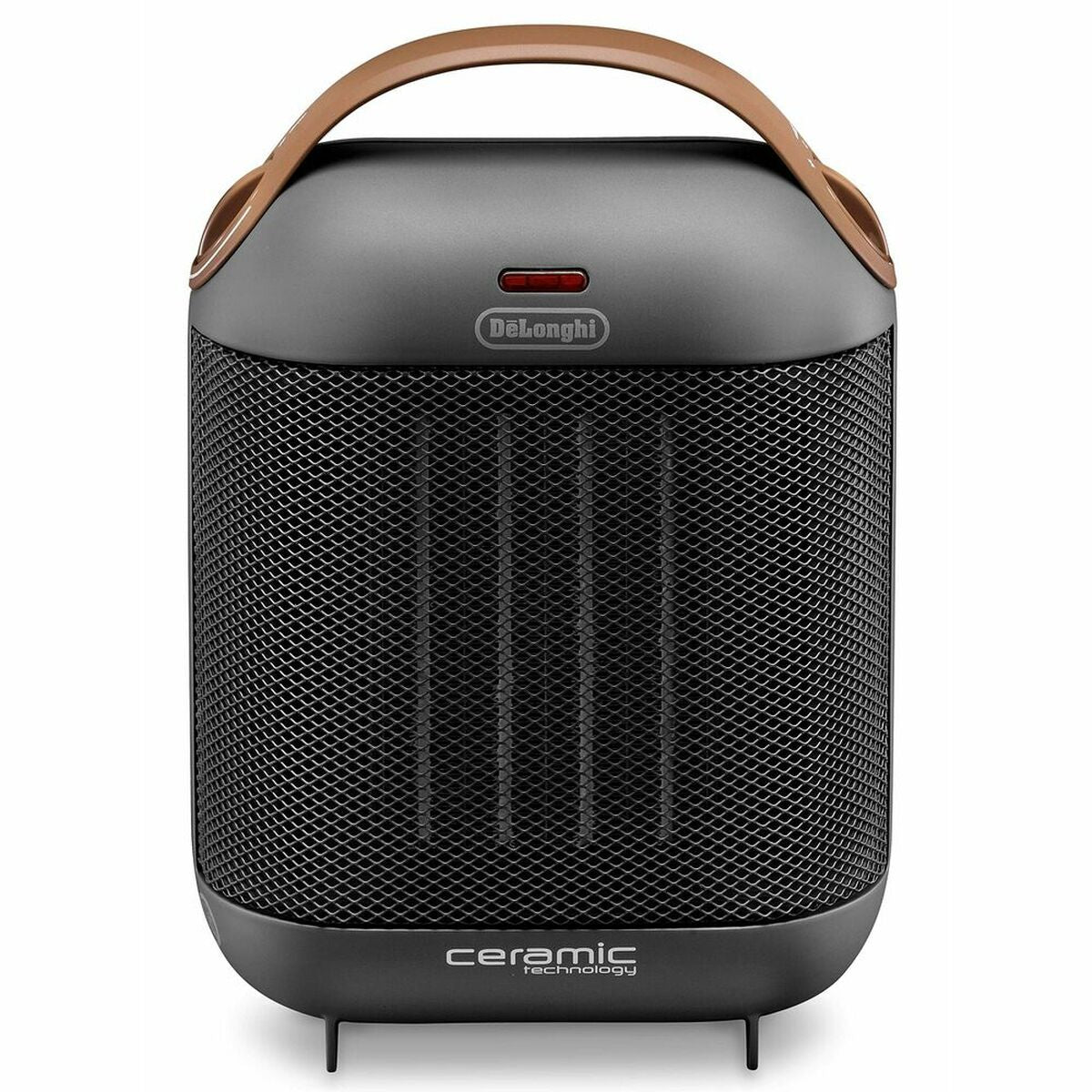 Bärbar keramikvärmare DeLonghi HFX30C18IW Svart Antracitgrå 1800 W finns hos Aktivcamping