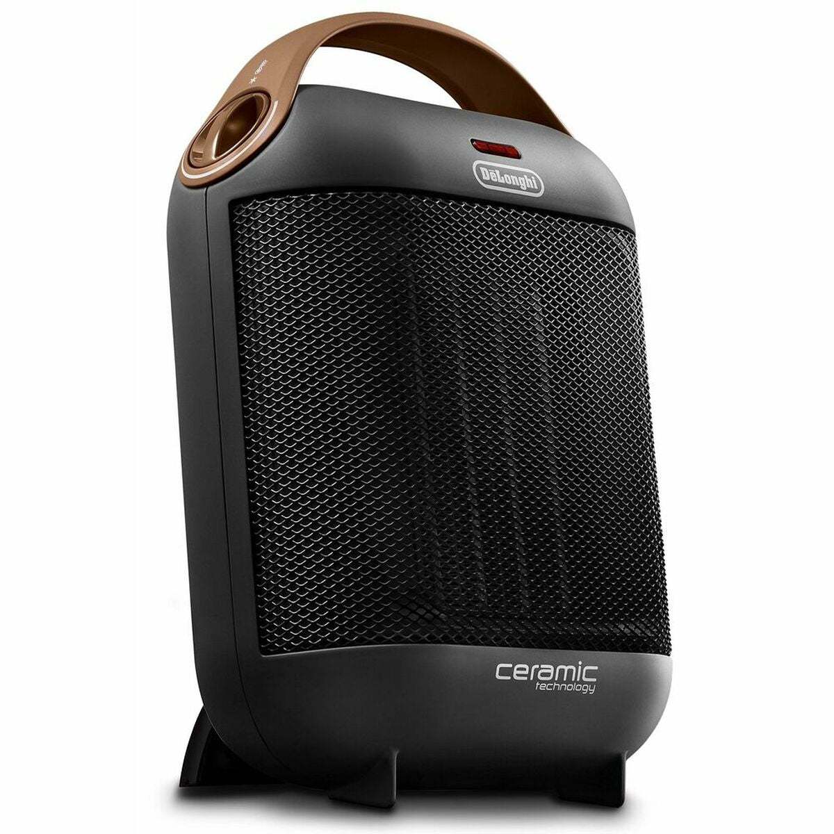 Bärbar keramikvärmare DeLonghi HFX30C18IW Svart Antracitgrå 1800 W finns hos Aktivcamping