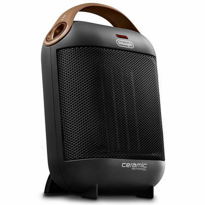Bärbar keramikvärmare DeLonghi HFX30C18IW Svart Antracitgrå 1800 W finns hos Aktivcamping