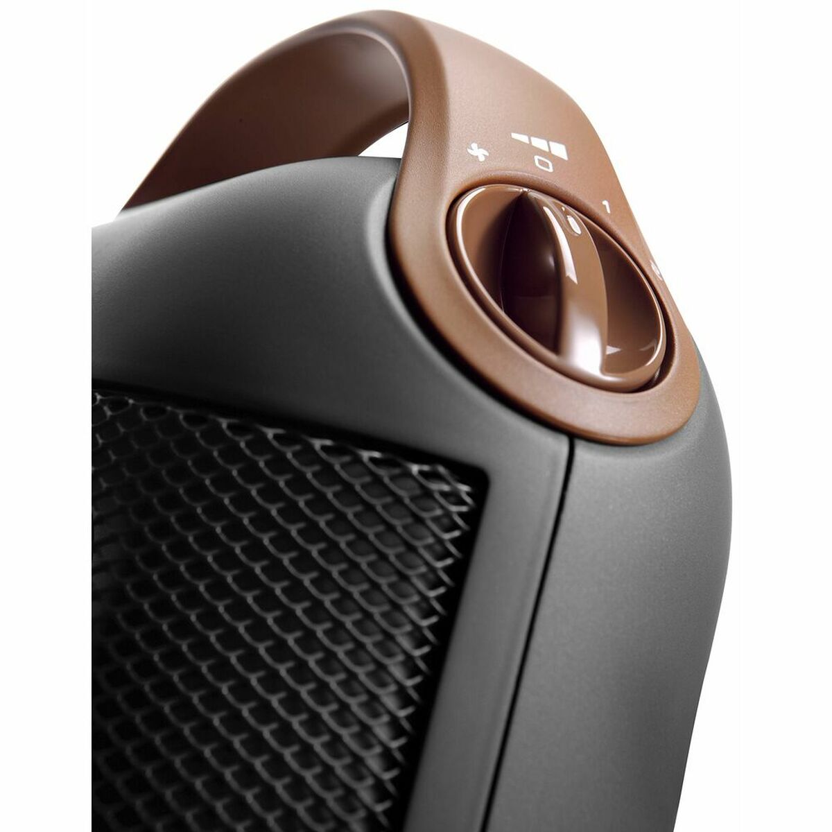 Bärbar keramikvärmare DeLonghi HFX30C18IW Svart Antracitgrå 1800 W finns hos Aktivcamping