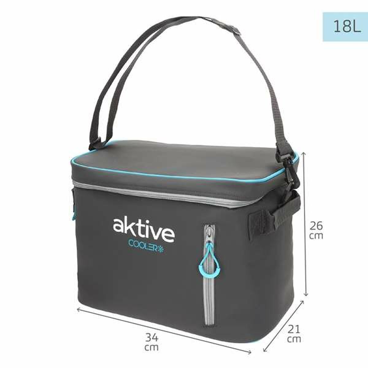 Bärbar kyl Aktive 18 L 34 x 21 x 26 cm finns hos Aktivcamping