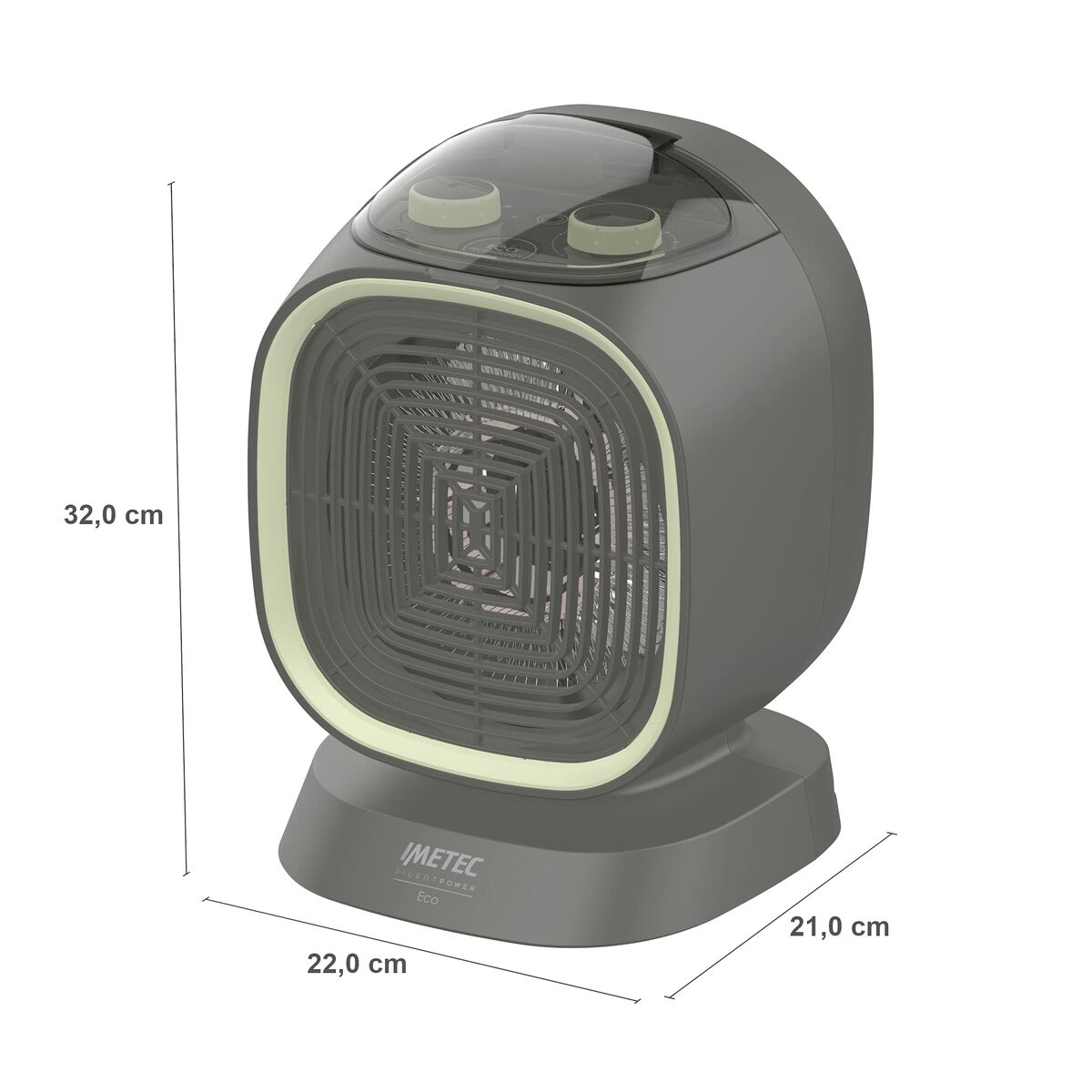 Bärbar värmefläkt IMETEC 4030 ECOSILENT Svart - finns hos Aktivcamping