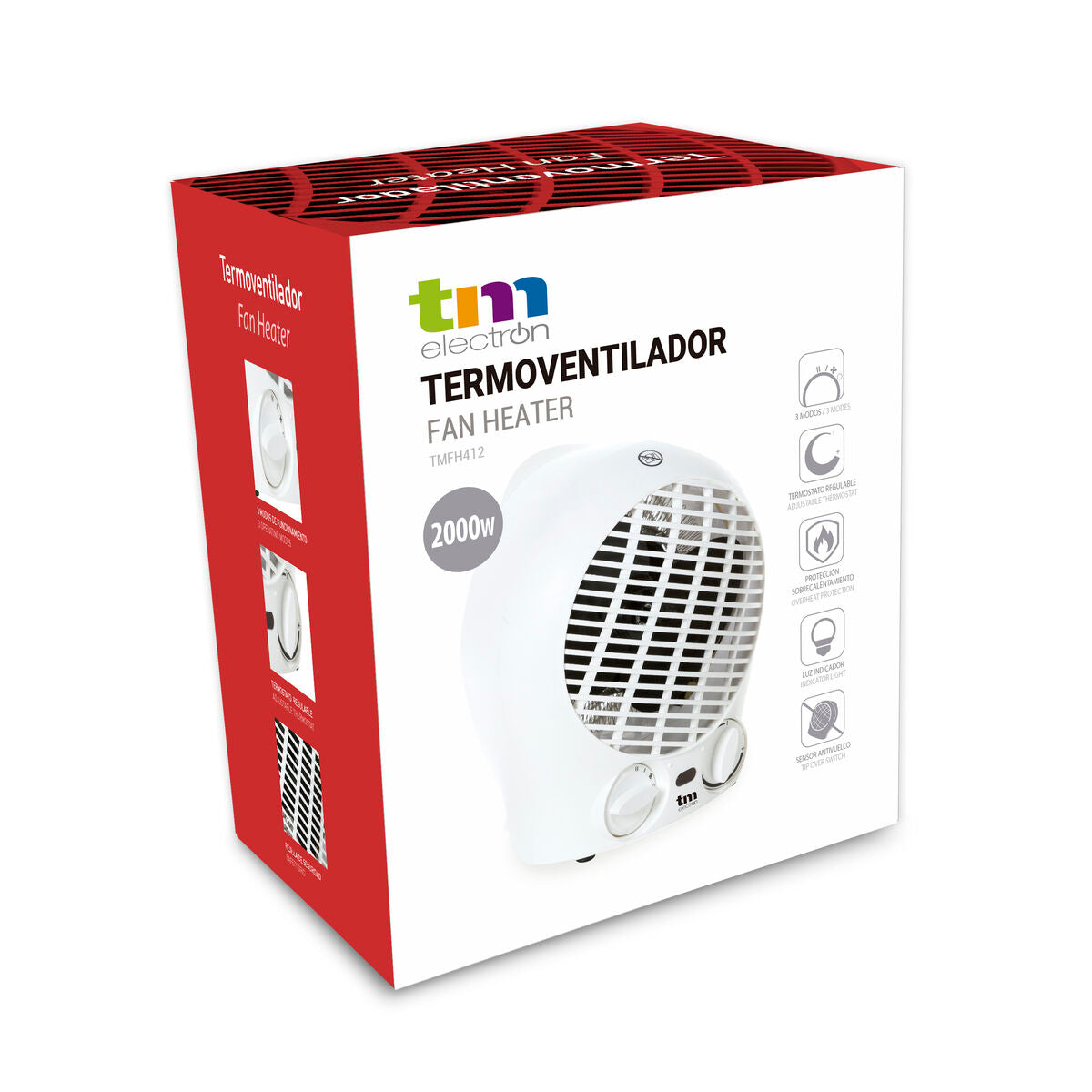 Bärbar värmefläkt TM Electron 1000-2000 W - finns hos Aktivcamping