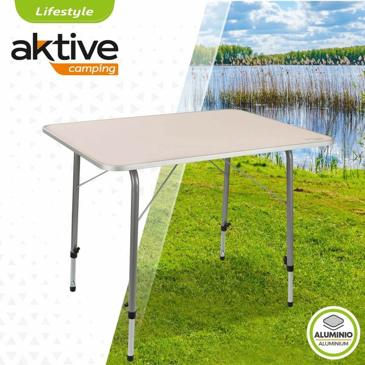 Campingbord Aktive 80 x 60 cm Hopfällbar finns hos Aktivcamping