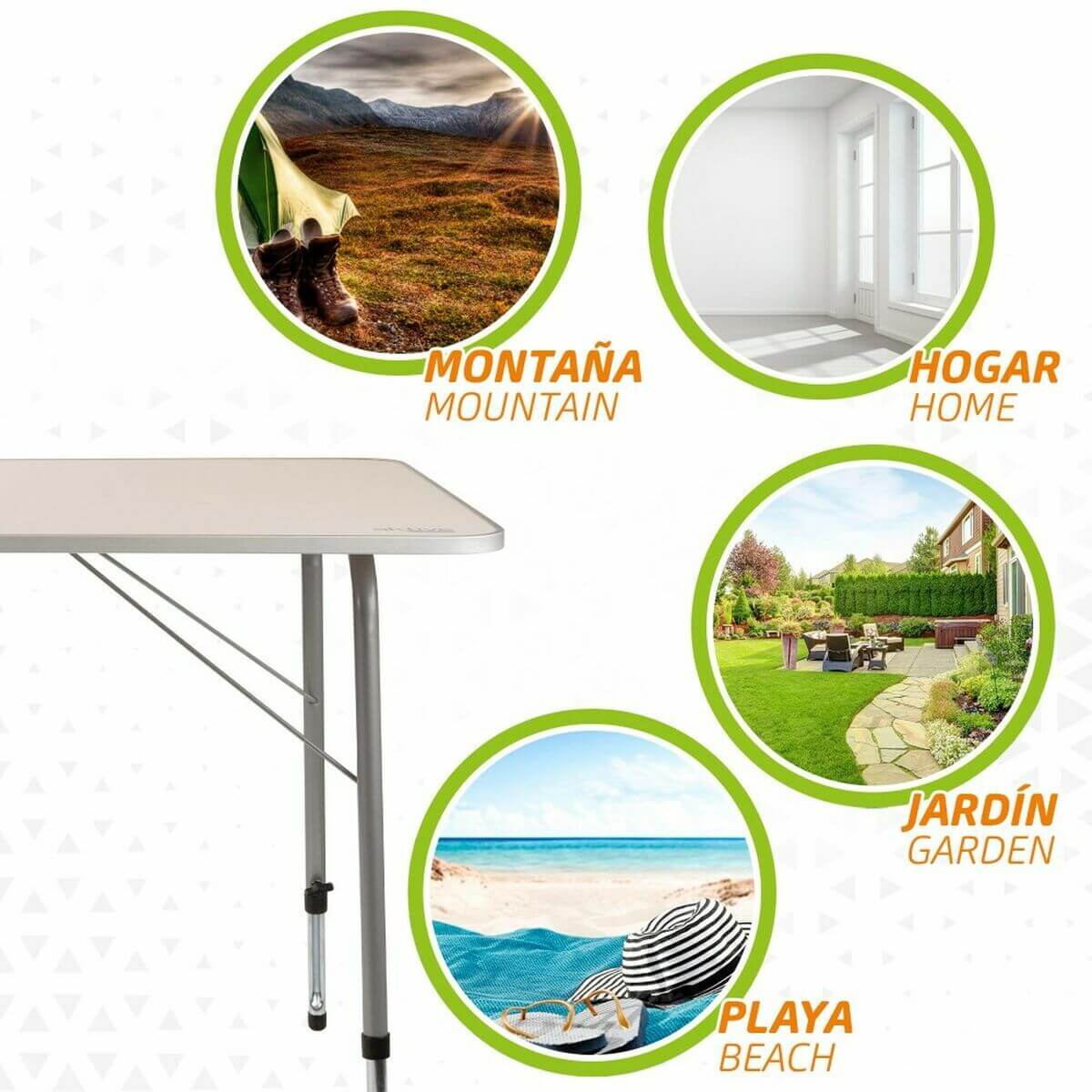 Campingbord Aktive 80 x 60 cm Hopfällbar finns hos Aktivcamping