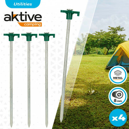 Campingpinne Aktive 25 cm 4 Delar Ø 8 mm (24 antal) finns hos Aktivcamping
