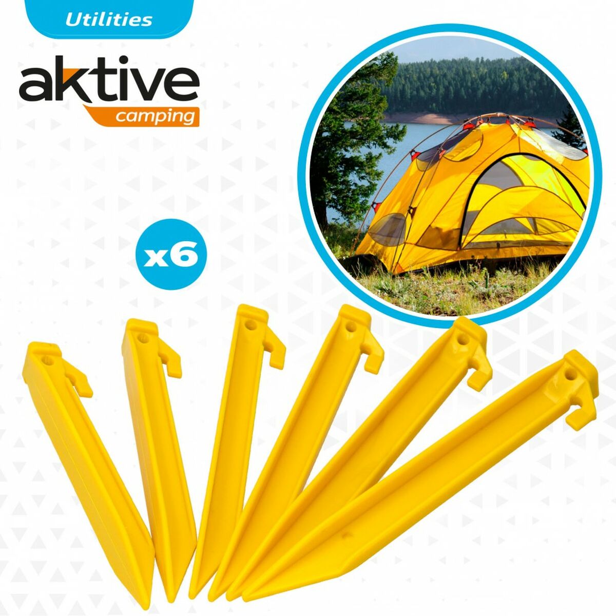 Campingpinne Aktive 6 Delar (24 antal) finns hos Aktivcamping