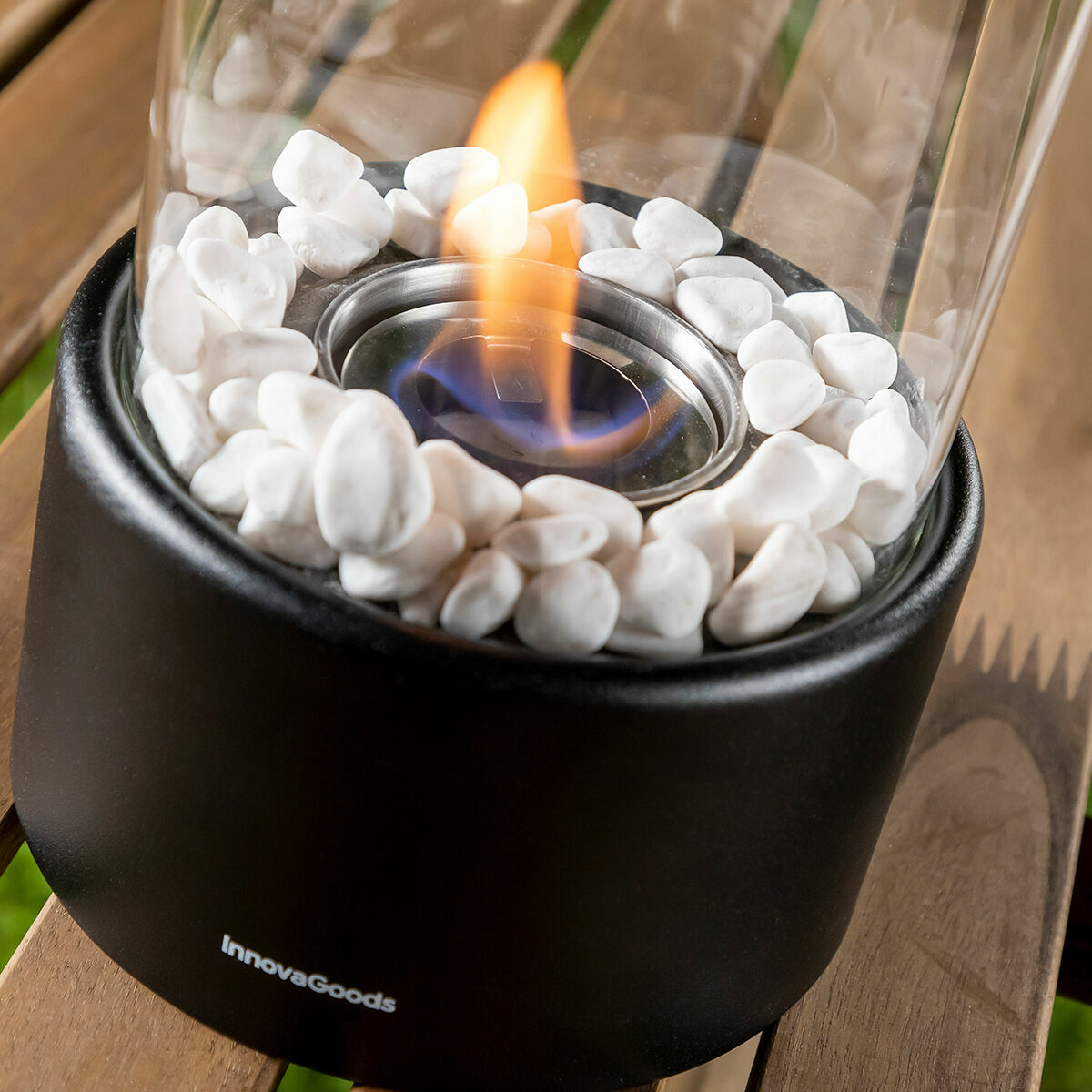 Dekorativ bordskamin för bioetanol Heatfir InnovaGoods - finns hos Aktivcamping