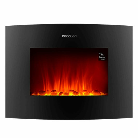 Dekorativ och elektrisk öppen spis för vägg Cecotec Ready Warm 2250 Curved Flames Connected Svart 1000 - 2000 W 2000 W finns hos Aktivcamping