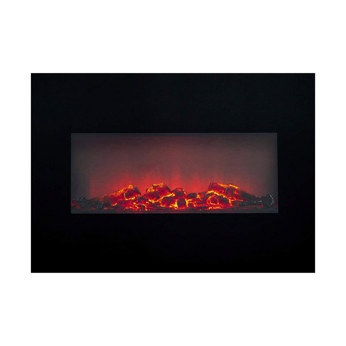 Dekorativ och elektrisk öppen spis för vägg Classic Fire Memphis Svart 1800 W 66 x 13 x 46 cm finns hos Aktivcamping
