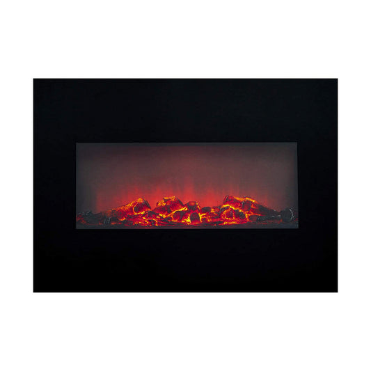 Dekorativ och elektrisk öppen spis för vägg Classic Fire Memphis Svart 1800 W 66 x 13 x 46 cm finns hos Aktivcamping