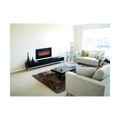 Dekorativ och elektrisk öppen spis för vägg Classic Fire Memphis Svart 1800 W 66 x 13 x 46 cm finns hos Aktivcamping