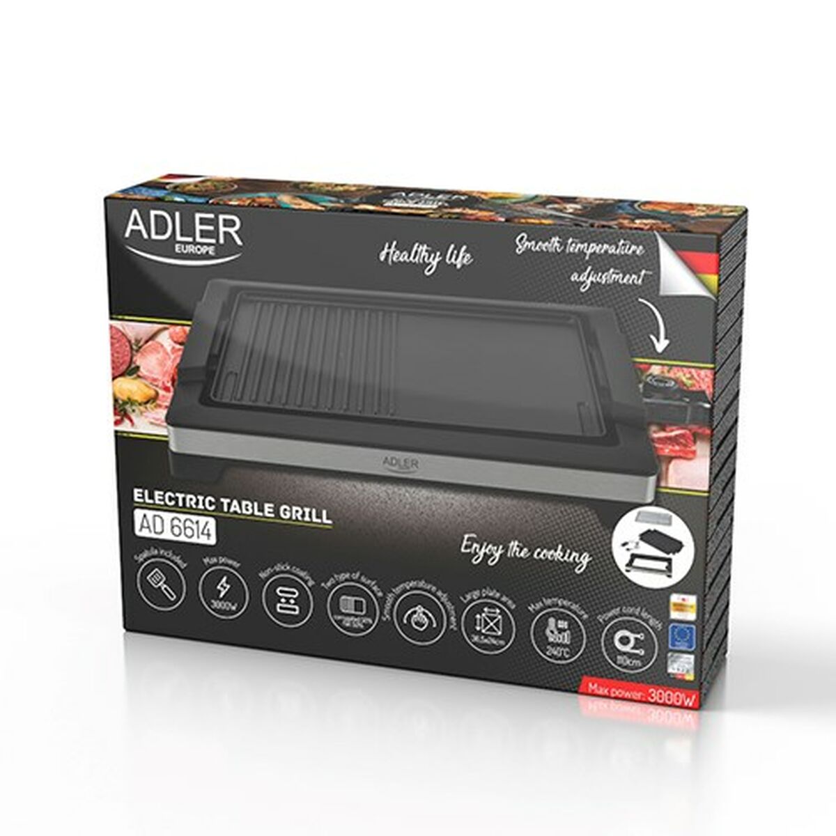 Elektrisk Grill Adler AD 6614 3000 W finns hos Aktivcamping