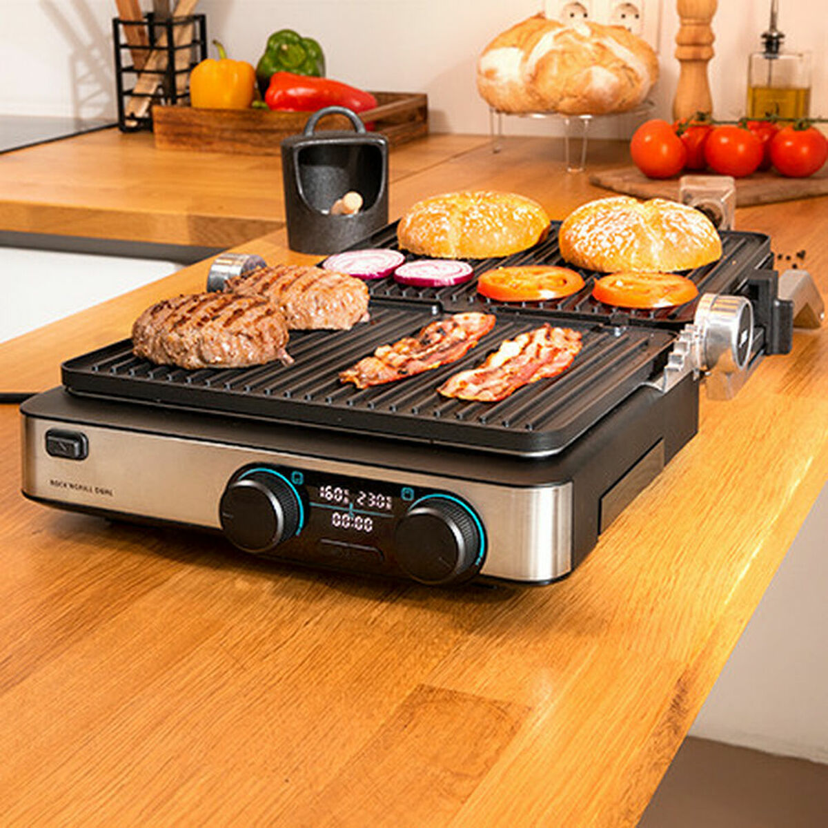 Elektrisk Grill Cecotec Rock’n Grill Dual 2000 W - finns hos Aktivcamping
