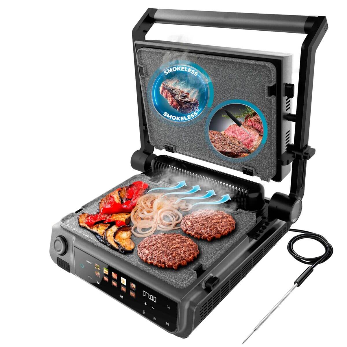 Elektrisk Grill Cecotec Rock'nGrill 2000 Smash PerfectCook 2000 W finns hos Aktivcamping