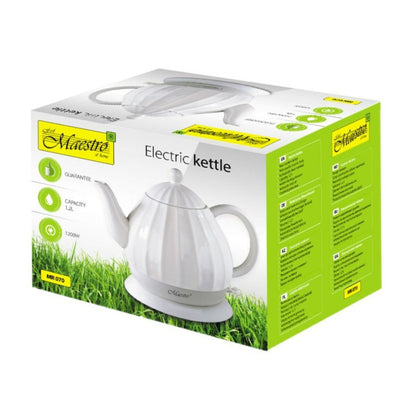 Elektrisk vattenkokare och tekanna Feel Maestro MR-070 Vit Keramisk 1200 W 1,2 L - finns hos Aktivcamping