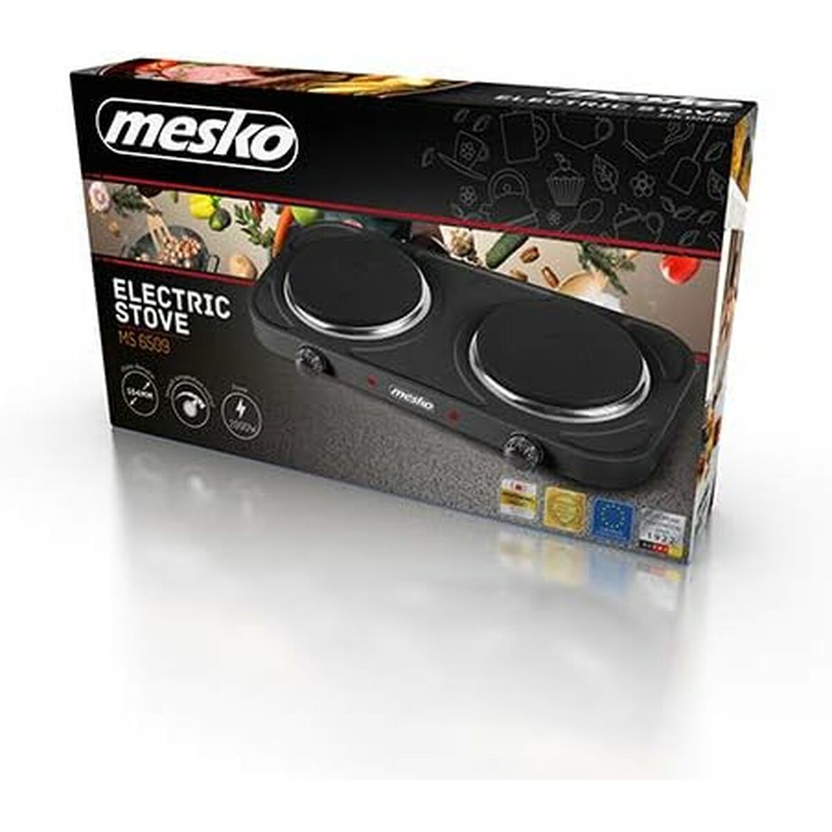 Elektrisk värmeplatta Adler MS 6509 Svart 2000 W finns hos Aktivcamping