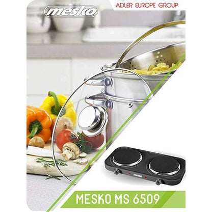 Elektrisk värmeplatta Adler MS 6509 Svart 2000 W finns hos Aktivcamping