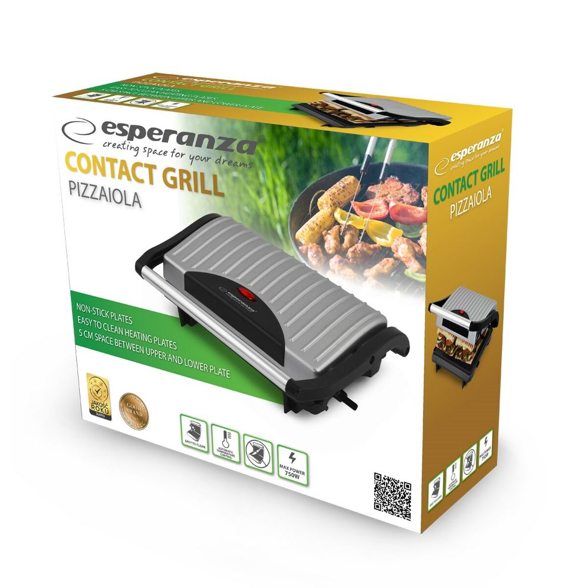 Elektriska Grillen Esperanza EKG005 750 W finns hos Aktivcamping