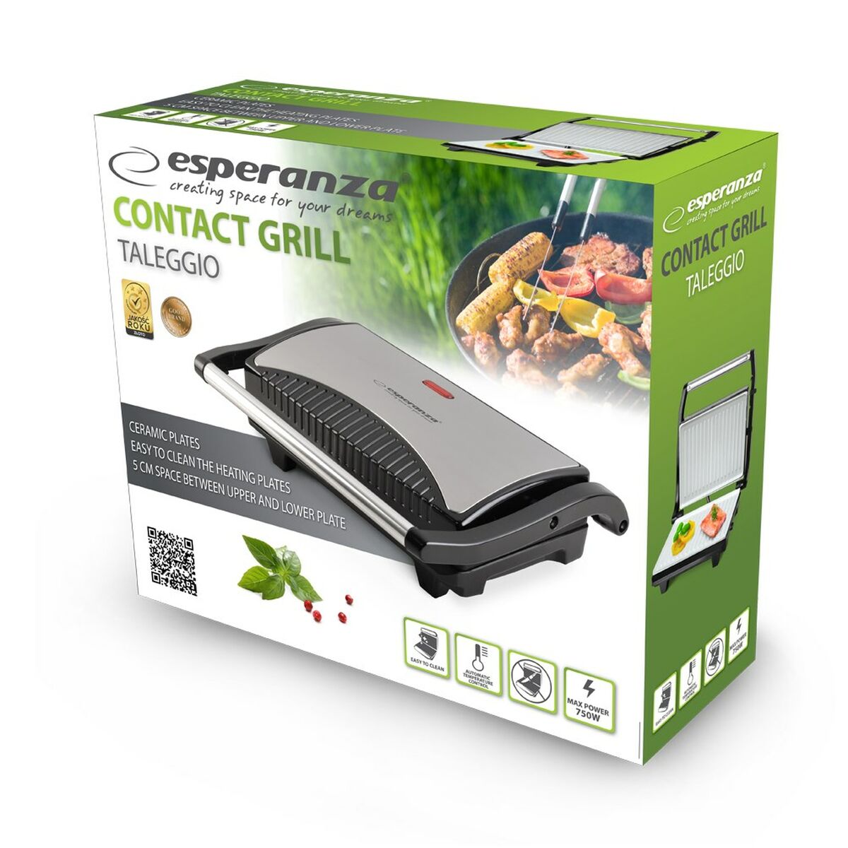 Elektriska Grillen Esperanza EKG006 1000 W 750 W finns hos Aktivcamping