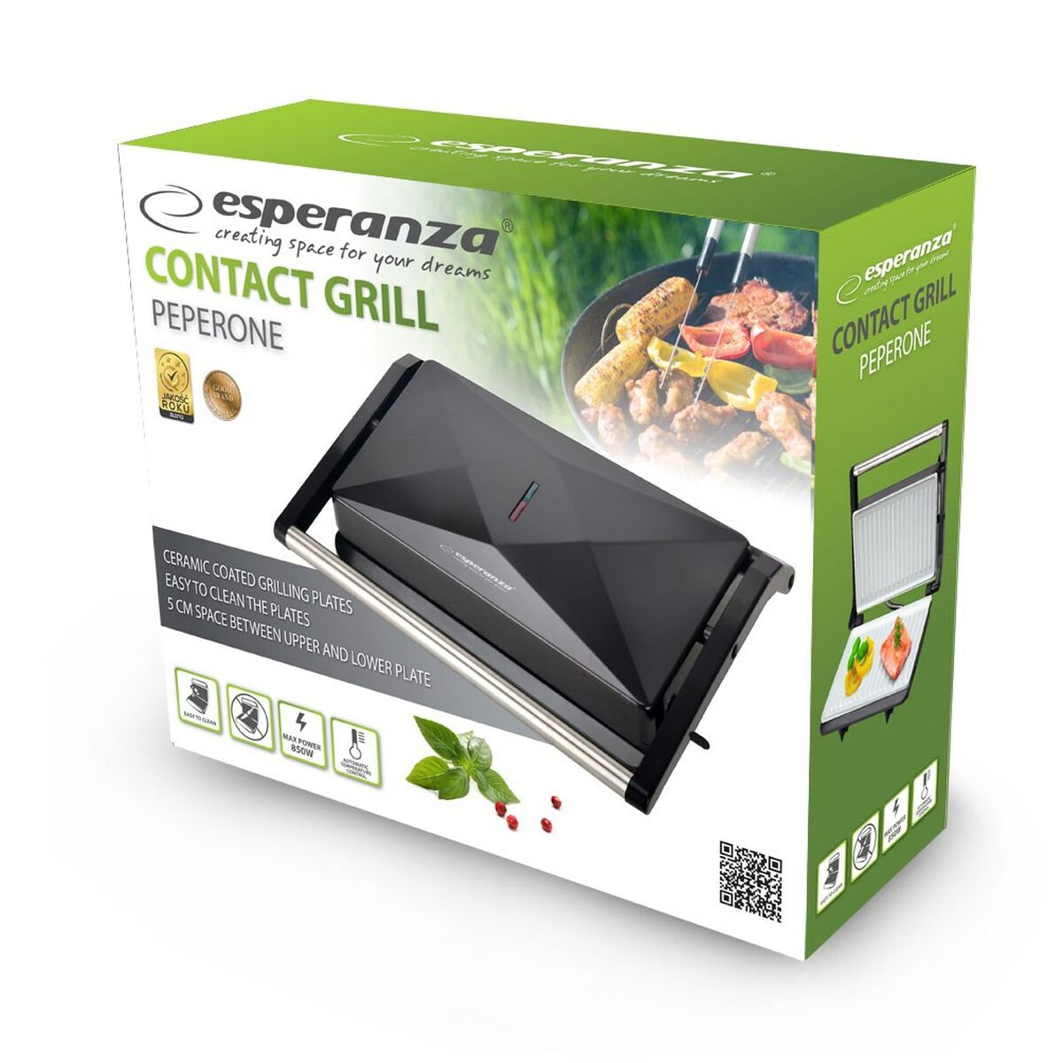 Elektriska Grillen Esperanza EKG013 850 W - finns hos Aktivcamping