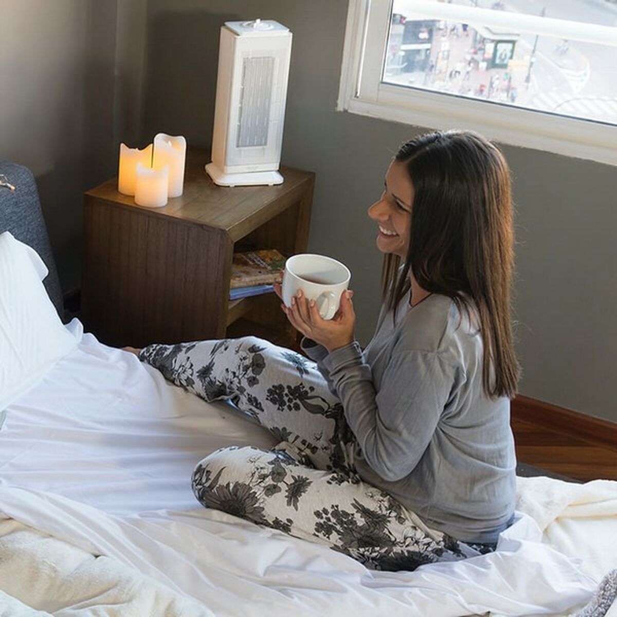 Elektriskt keramiskt värmeelement Cecotec Ready Warm 6200 Ceramic Sky 2000W Vit - finns hos Aktivcamping