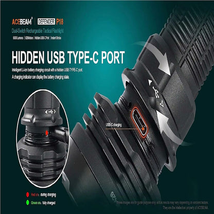 Ficklampa Acebeam P18 finns hos Aktivcamping