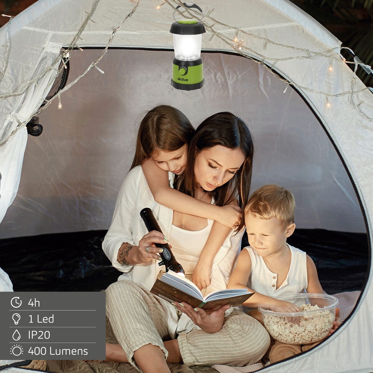 Ficklampa Aktive Metall Plast Camping (6 antal) - finns hos Aktivcamping