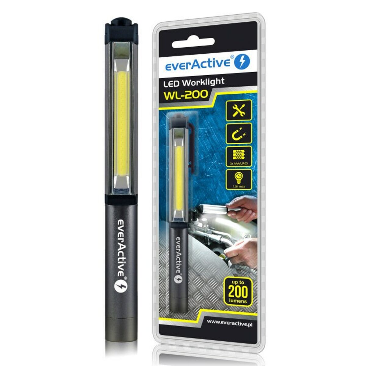Ficklampa EverActive WL200 3 W 200 Lm - finns hos Aktivcamping