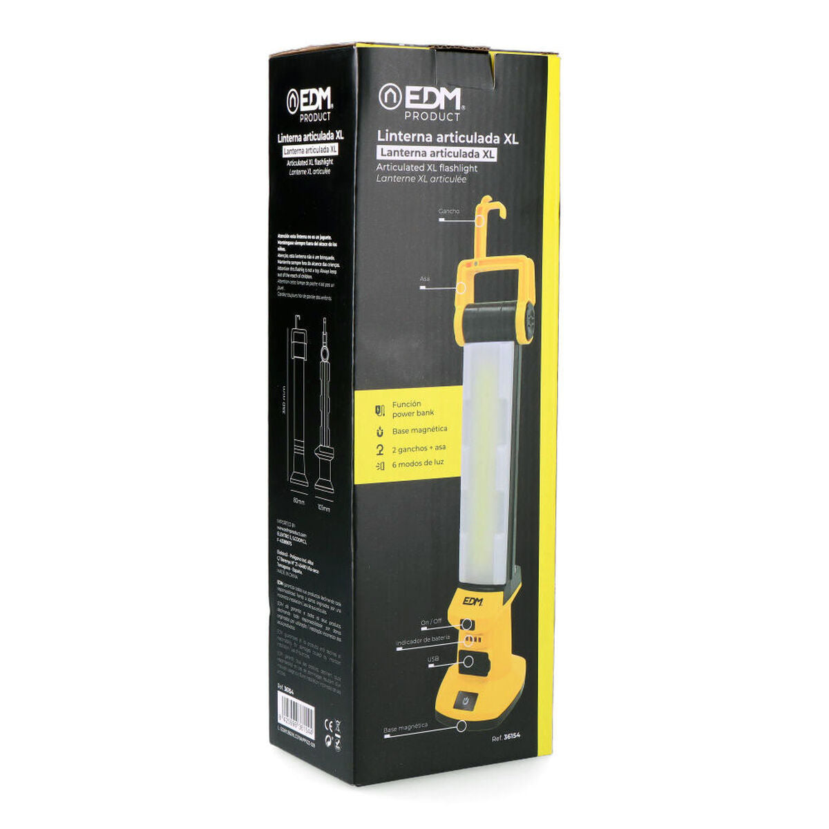 Ficklampa LED EDM 36154 20 W 1500 lm Laddningsbar - finns hos Aktivcamping