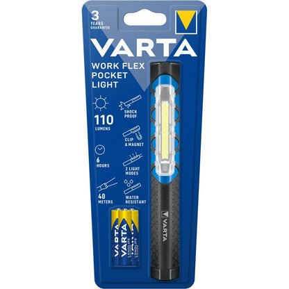 Ficklampa Varta Work Flex Pocket Light 1,5 W 110 Lm finns hos Aktivcamping