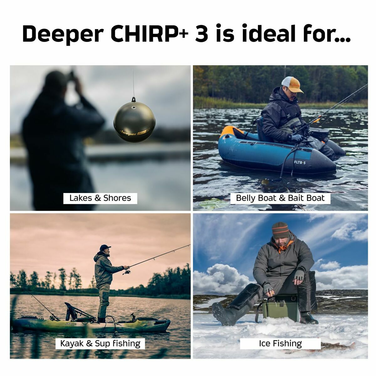Fiskspårare Deeper DP6H13S10 finns hos Aktivcamping