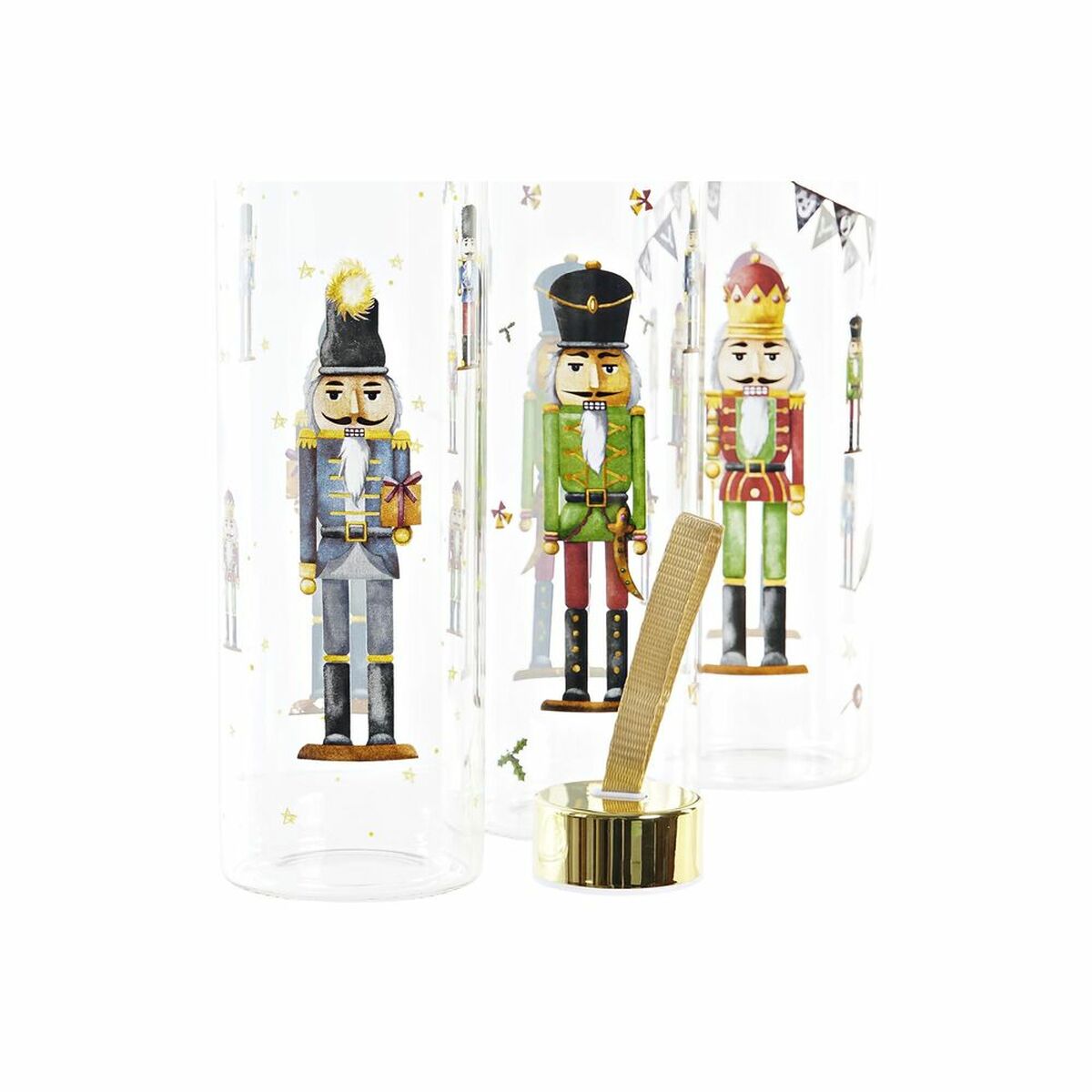 Flaska DKD Home Decor Nötknäppare Glas PVC (550 ml) (3 antal) finns hos Aktivcamping