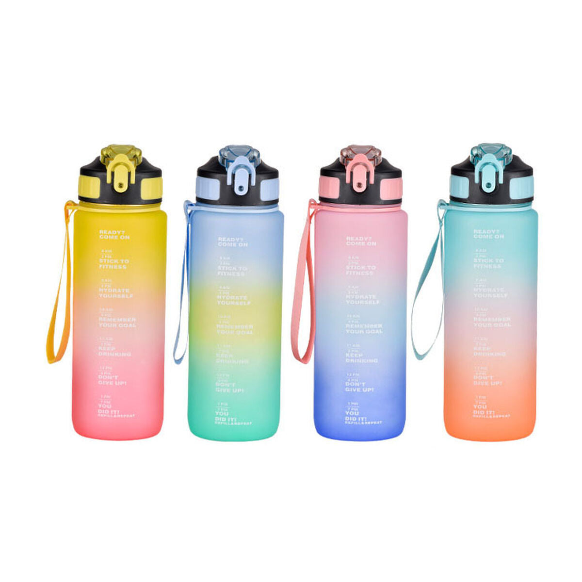 Flaska med lock och sugrör Bewinner Multicolour 600 ml - finns hos Aktivcamping